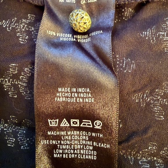 Vanessa Virginia Dress Anthropologie Embroidered Tunic Dress Black Size S - Picture 8 of 10